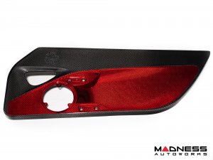 Alfa Romeo 4C Carbon Fiber Door Panels - w/ Red Candy Accents